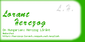 lorant herczog business card