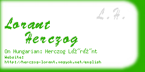 lorant herczog business card